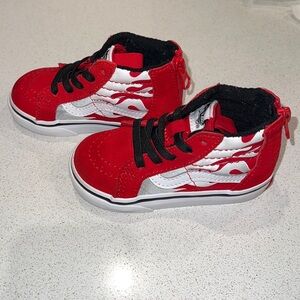 Vans Ferocious Flame Sk8-Hi Zip Shoe Size 6